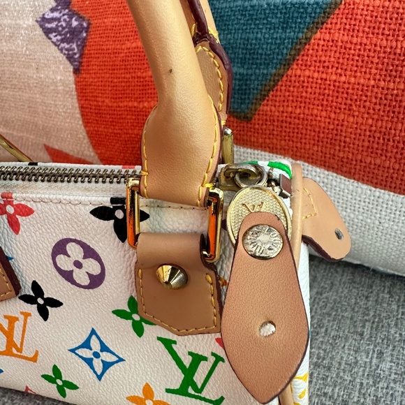 Louis Vuitton White Multicolor Mini Speedy Handbag - Picture 4 of 11
